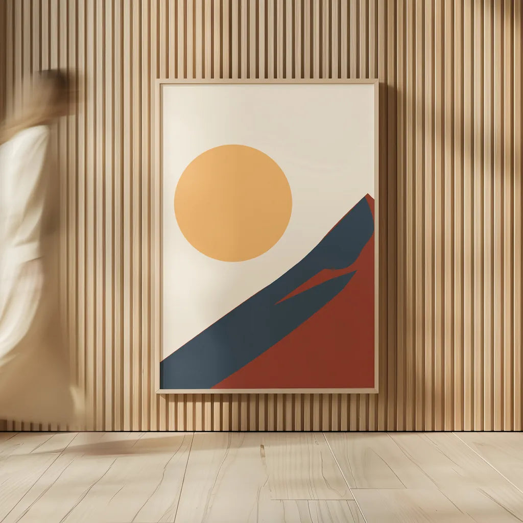 Boho Landscape I by Omar Escalante. shown as over sized large wall art. Available as an archival giclee rolled canvas, fine art paper, or poster print. SKU 90451h.