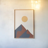 Boho Landscape II by Omar Escalante. shown as a paper print in a natural frame. Available as a archival giclee rolled canvas, fine art paper, or poster print. SKU 90452h.