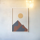 Boho Landscape II by Omar Escalante. shown as a paper print in a white frame. Available as a archival giclee rolled canvas, fine art paper, or poster print. SKU 90452h.