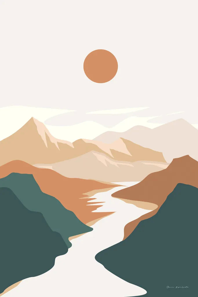 Boho Valley I by Omar Escalante. SKU 90453h. Archival Giclee Fine art print for wall decor.