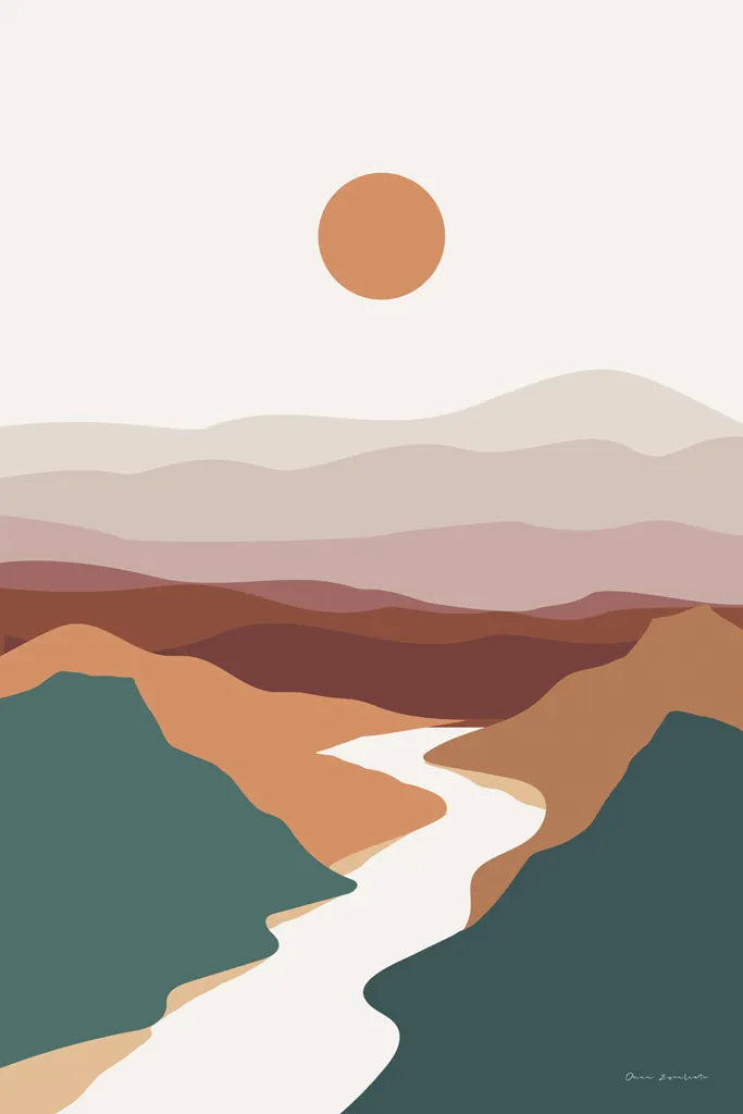 Boho Valley II by Omar Escalante. SKU 90454h. Archival Giclee Fine art print for wall decor.