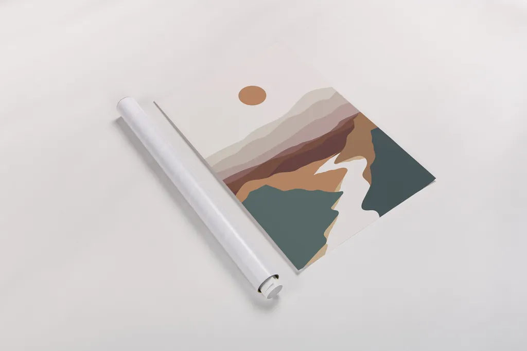 Boho Valley II by Omar Escalante. shown as a rolled paper print. Available as archival giclee rolled canvas, fine art paper, or poster print. SKU 90454h.