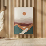 Boho Valley II by Omar Escalante. shown as over sized large wall art. Available as an archival giclee rolled canvas, fine art paper, or poster print. SKU 90454h.