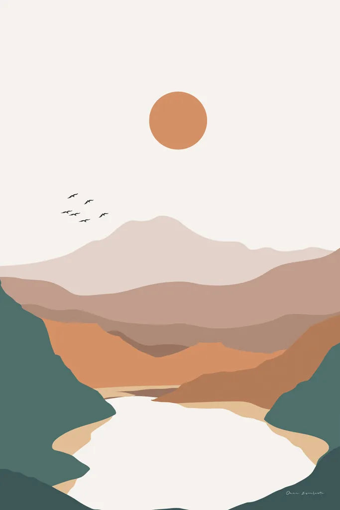 Boho Valley III by Omar Escalante. SKU 90455h. Archival Giclee Fine art print for wall decor.