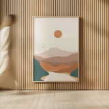 Boho Valley III by Omar Escalante. shown as over sized large wall art. Available as an archival giclee rolled canvas, fine art paper, or poster print. SKU 90455h.