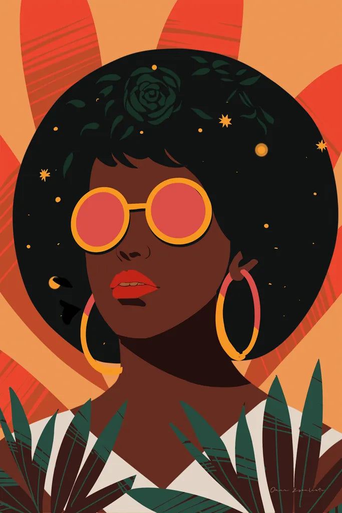 Boho Woman II by Omar Escalante. SKU 84264h. Archival Giclee Fine art print for wall decor.