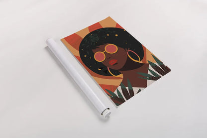 Boho Woman II by Omar Escalante. shown as a rolled paper print. Available as archival giclee rolled canvas, fine art paper, or poster print. SKU 84264h.