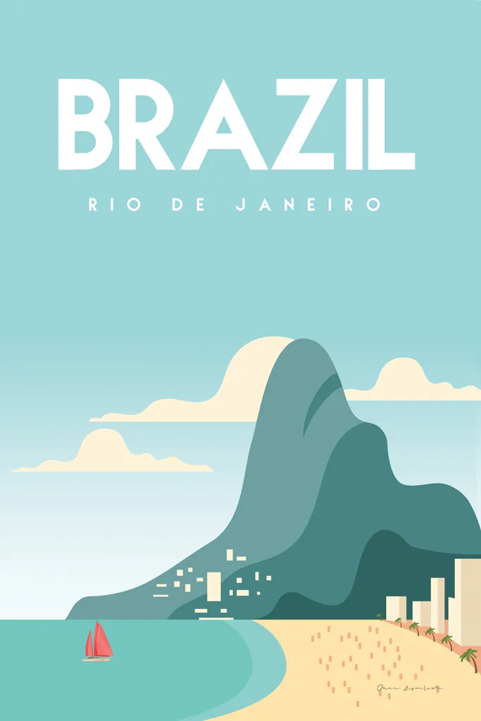 Brazil by Omar Escalante. SKU 71454h. Archival Giclee Fine art print for wall decor.