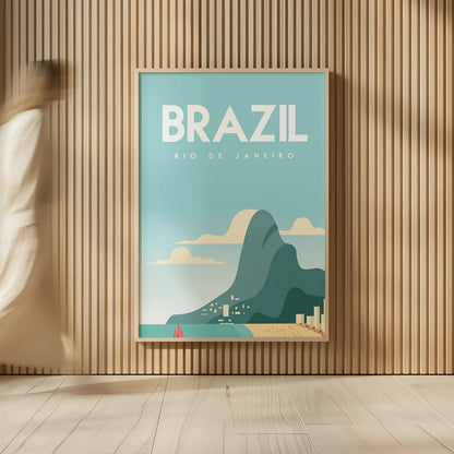 Brazil by Omar Escalante. shown as over sized large wall art. Available as an archival giclee rolled canvas, fine art paper, or poster print. SKU 71454h.