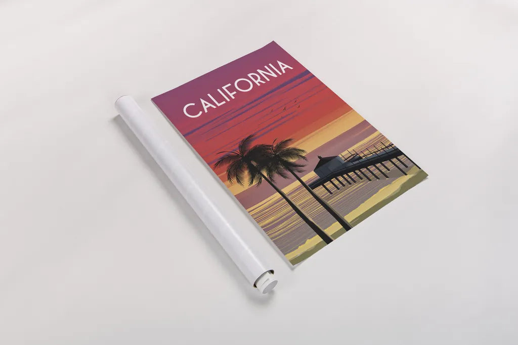 California by Omar Escalante. shown as a rolled paper print. Available as archival giclee rolled canvas, fine art paper, or poster print. SKU 62029h.