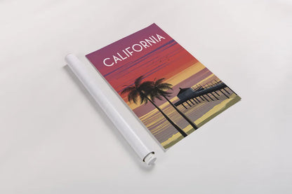 California by Omar Escalante. shown as a rolled paper print. Available as archival giclee rolled canvas, fine art paper, or poster print. SKU 62029h.