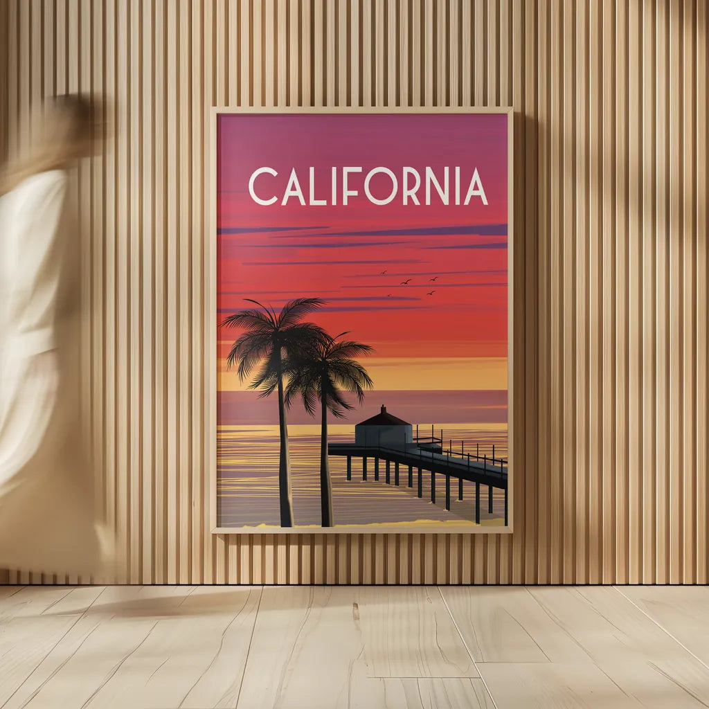 California by Omar Escalante. shown as over sized large wall art. Available as an archival giclee rolled canvas, fine art paper, or poster print. SKU 62029h.