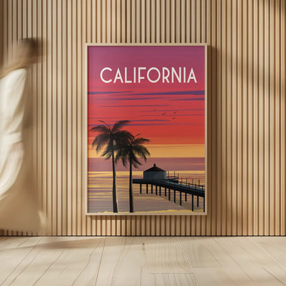 California by Omar Escalante. shown as over sized large wall art. Available as an archival giclee rolled canvas, fine art paper, or poster print. SKU 62029h.