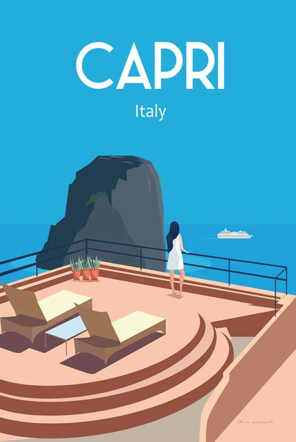 Capri by Omar Escalante. SKU 62778h. Archival Giclee Fine art print for wall decor.