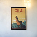 Chile by Omar Escalante. shown as a paper print in a black flame. Available as a archival giclee rolled canvas, fine art paper, or poster print. SKU 62030h.