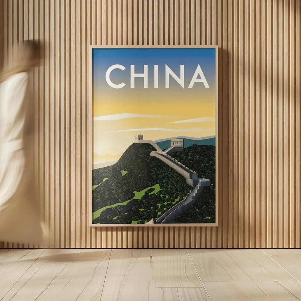 China by Omar Escalante. shown as over sized large wall art. Available as an archival giclee rolled canvas, fine art paper, or poster print. SKU 62031h.