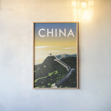 China by Omar Escalante. shown as a paper print in a natural frame. Available as a archival giclee rolled canvas, fine art paper, or poster print. SKU 62031h.