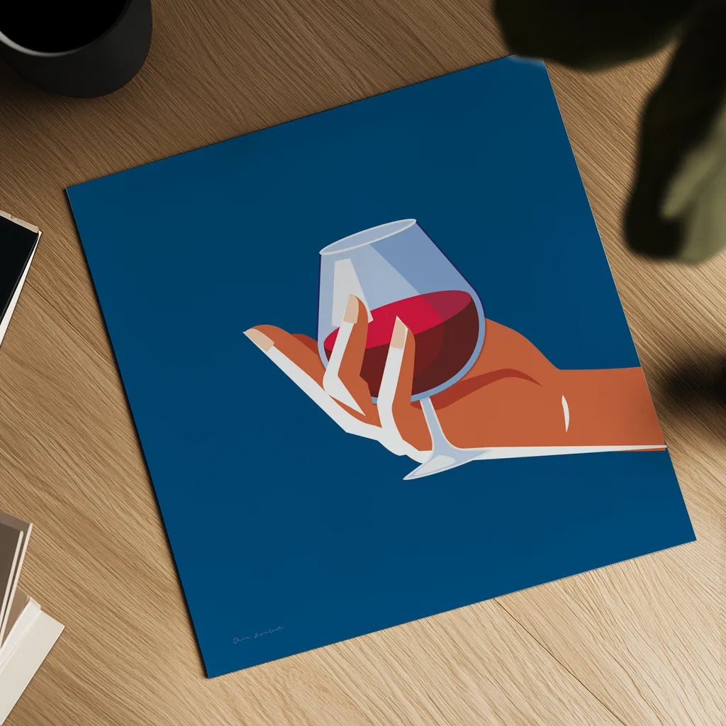 Cocktail Time III Sq by Omar Escalante. Shown as a detailed flat fine art print, highlighting archival giclee quality. Available as an archival giclee rolled canvas, fine art paper, or poster print. SKU 91465a.