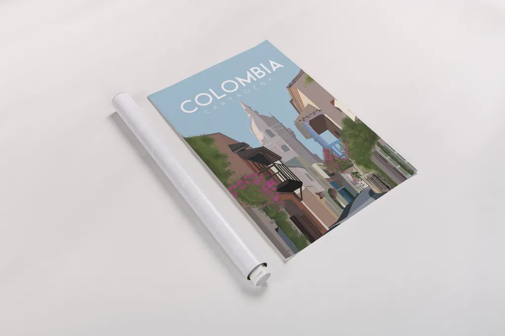 Colombia by Omar Escalante. shown as a rolled paper print. Available as archival giclee rolled canvas, fine art paper, or poster print. SKU 71455h.