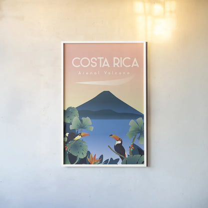 Costa Rica by Omar Escalante. shown as a paper print in a white frame. Available as a archival giclee rolled canvas, fine art paper, or poster print. SKU 71456h.
