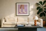 Cowgirly I by Omar Escalante. Displayed in a glass frame with matte in a clean modern living room. Available as an archival giclee rolled canvas, fine art paper, or poster print. SKU 85859a.