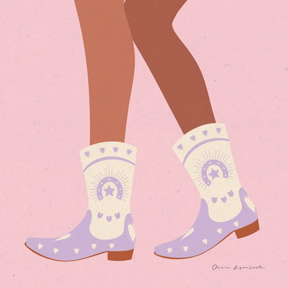 Cowgirly II Pastel by Omar Escalante. SKU 85860a. Archival Giclee Fine art print for wall decor.