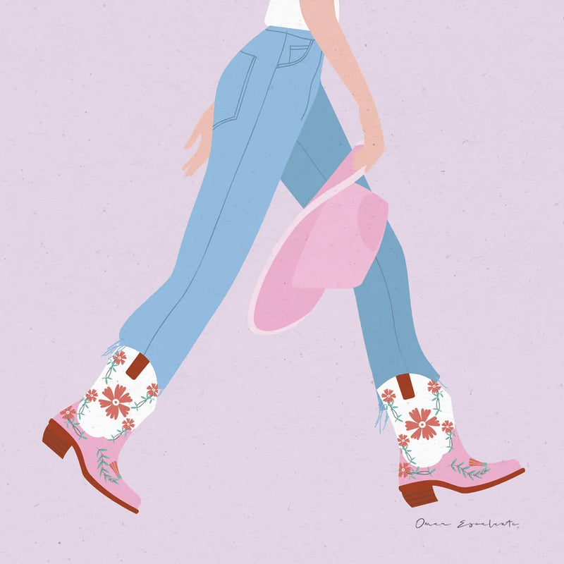 Cowgirly III by Omar Escalante. SKU 84595a. Archival Giclee Fine art print for wall decor.