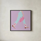 Cowgirly III Pastel by Omar Escalante. Shown in a sleek black glass frame for a contemporary gallery look. Available as an archival giclee rolled canvas, fine art paper, or poster print. SKU 85861a.