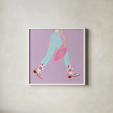 Cowgirly III Pastel by Omar Escalante. Shown in a crisp white glass frame for a clean and minimalist style. Available as an archival giclee rolled canvas, fine art paper, or poster print. SKU 85861a.