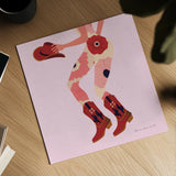 Cowgirly IV by Omar Escalante. Shown as a detailed flat fine art print, highlighting archival giclee quality. Available as an archival giclee rolled canvas, fine art paper, or poster print. SKU 84596a.