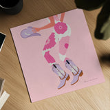 Cowgirly IV Pastel by Omar Escalante. Shown as a detailed flat fine art print, highlighting archival giclee quality. Available as an archival giclee rolled canvas, fine art paper, or poster print. SKU 85862a.