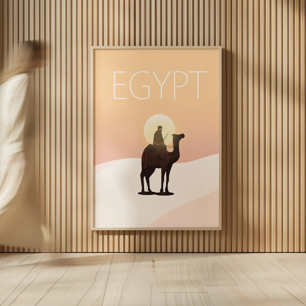 Egypt by Omar Escalante. shown as over sized large wall art. Available as an archival giclee rolled canvas, fine art paper, or poster print. SKU 62033h.