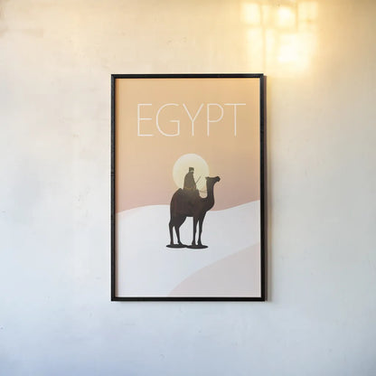 Egypt by Omar Escalante. shown as a paper print in a black flame. Available as a archival giclee rolled canvas, fine art paper, or poster print. SKU 62033h.