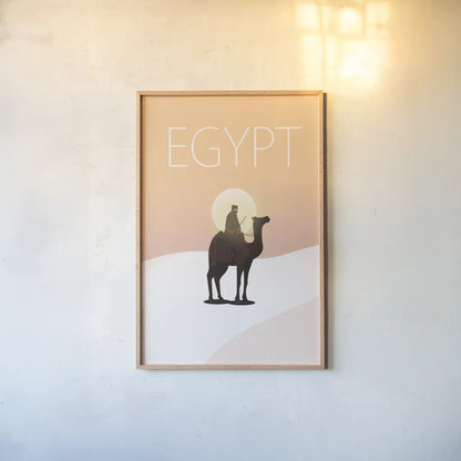 Egypt by Omar Escalante. shown as a paper print in a natural frame. Available as a archival giclee rolled canvas, fine art paper, or poster print. SKU 62033h.