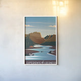 Experience the Wilderness by Omar Escalante. shown as a paper print in a white frame. Available as a archival giclee rolled canvas, fine art paper, or poster print. SKU 65934h.