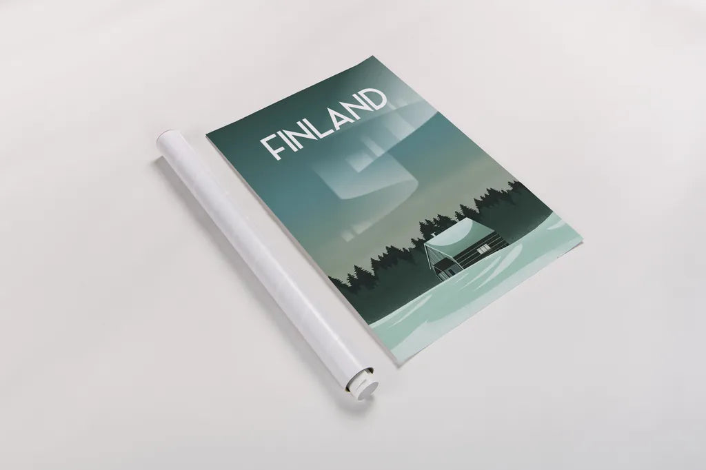 Finland I by Omar Escalante. shown as a rolled paper print. Available as archival giclee rolled canvas, fine art paper, or poster print. SKU 62775h.