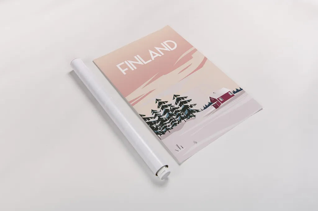 Finland II by Omar Escalante. shown as a rolled paper print. Available as archival giclee rolled canvas, fine art paper, or poster print. SKU 62776h.