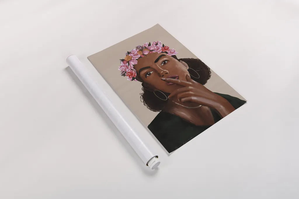 Flower Power II by Omar Escalante. shown as a rolled paper print. Available as archival giclee rolled canvas, fine art paper, or poster print. SKU 75981h.