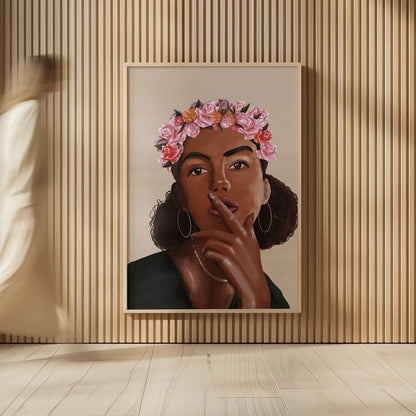 Flower Power II by Omar Escalante. shown as over sized large wall art. Available as an archival giclee rolled canvas, fine art paper, or poster print. SKU 75981h.