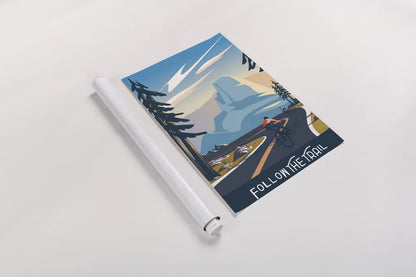 Follow the Trail by Omar Escalante. shown as a rolled paper print. Available as archival giclee rolled canvas, fine art paper, or poster print. SKU 65933h.
