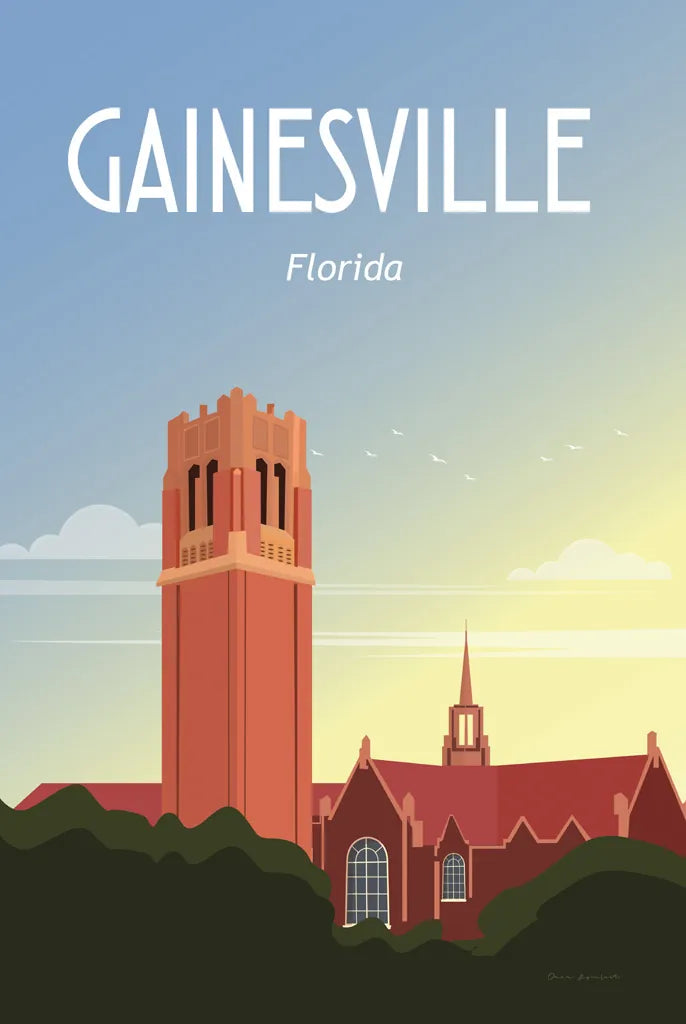 Gainesville by Omar Escalante. SKU 62759h. Archival Giclee Fine art print for wall decor.