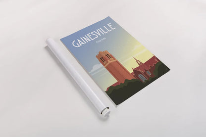 Gainesville by Omar Escalante. shown as a rolled paper print. Available as archival giclee rolled canvas, fine art paper, or poster print. SKU 62759h.