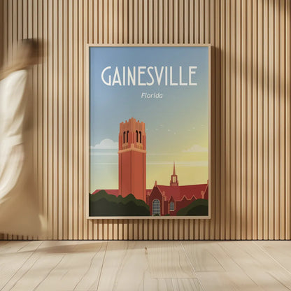 Gainesville by Omar Escalante. shown as over sized large wall art. Available as an archival giclee rolled canvas, fine art paper, or poster print. SKU 62759h.