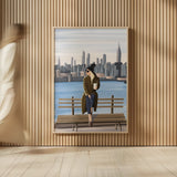 Girl in New York by Omar Escalante. shown as over sized large wall art. Available as an archival giclee rolled canvas, fine art paper, or poster print. SKU 75984h.