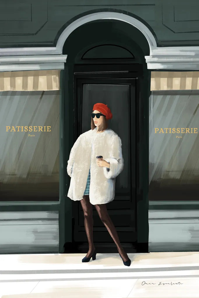 Girl in Paris by Omar Escalante. SKU 75983h. Archival Giclee Fine art print for wall decor.