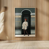 Girl in Paris by Omar Escalante. shown as over sized large wall art. Available as an archival giclee rolled canvas, fine art paper, or poster print. SKU 75983h.