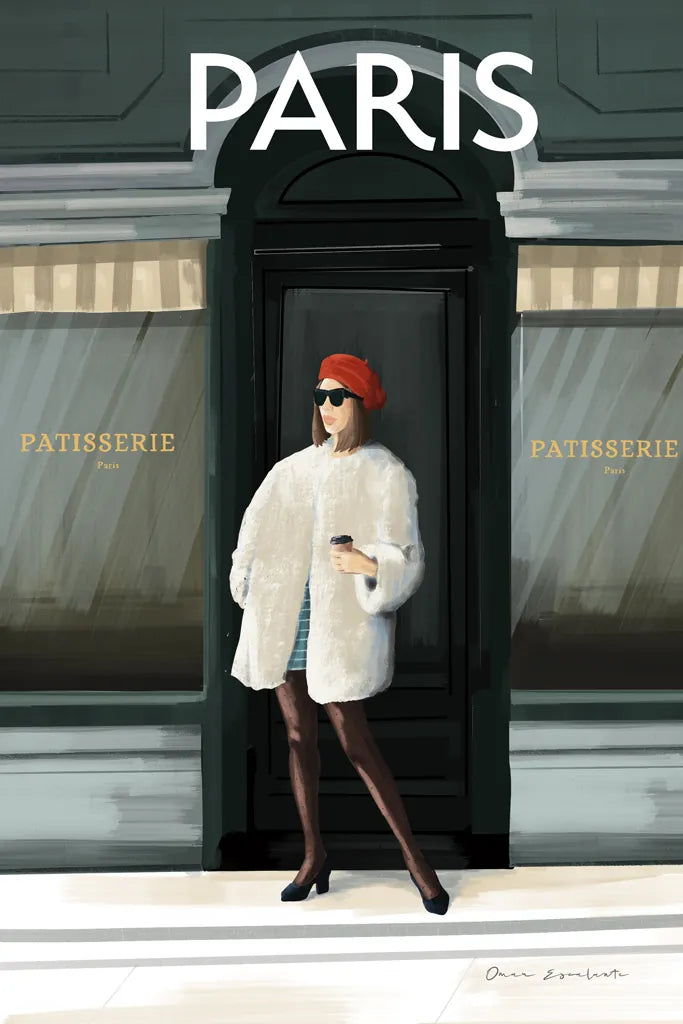 Girl in Paris II by Omar Escalante. SKU 75996h. Archival Giclee Fine art print for wall decor.