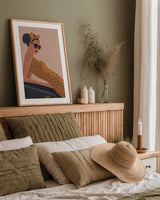 Gorgeous Wild I by Omar Escalante. shown as a paper print in a natural frame. Available as a archival giclee rolled canvas, fine art paper, or poster print. SKU 71785h.
