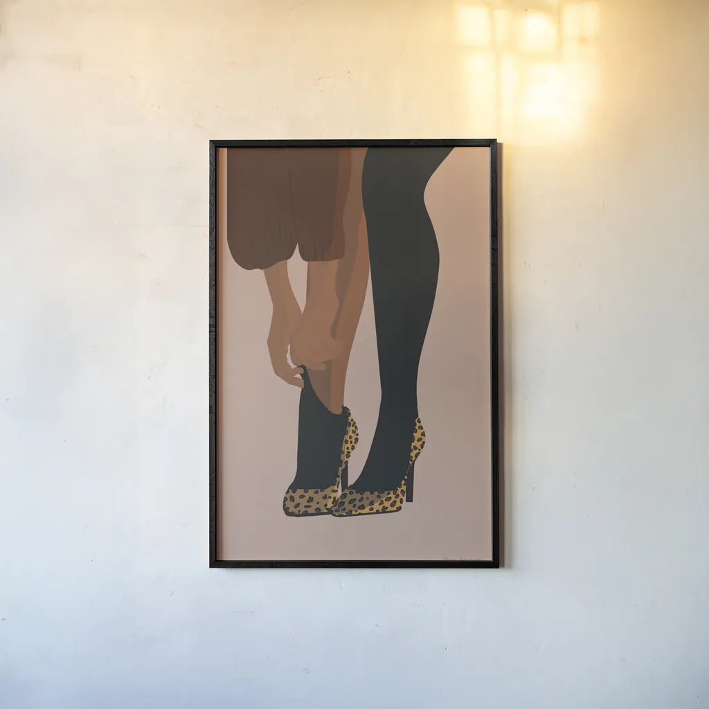 Gorgeous Wild II by Omar Escalante. shown as a paper print in a black flame. Available as a archival giclee rolled canvas, fine art paper, or poster print. SKU 71786h.