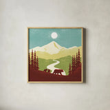 Great Outdoors I by Omar Escalante. Shown in a natural wood glass frame for a timeless modern aesthetic. Available as an archival giclee rolled canvas, fine art paper, or poster print. SKU 66597a.